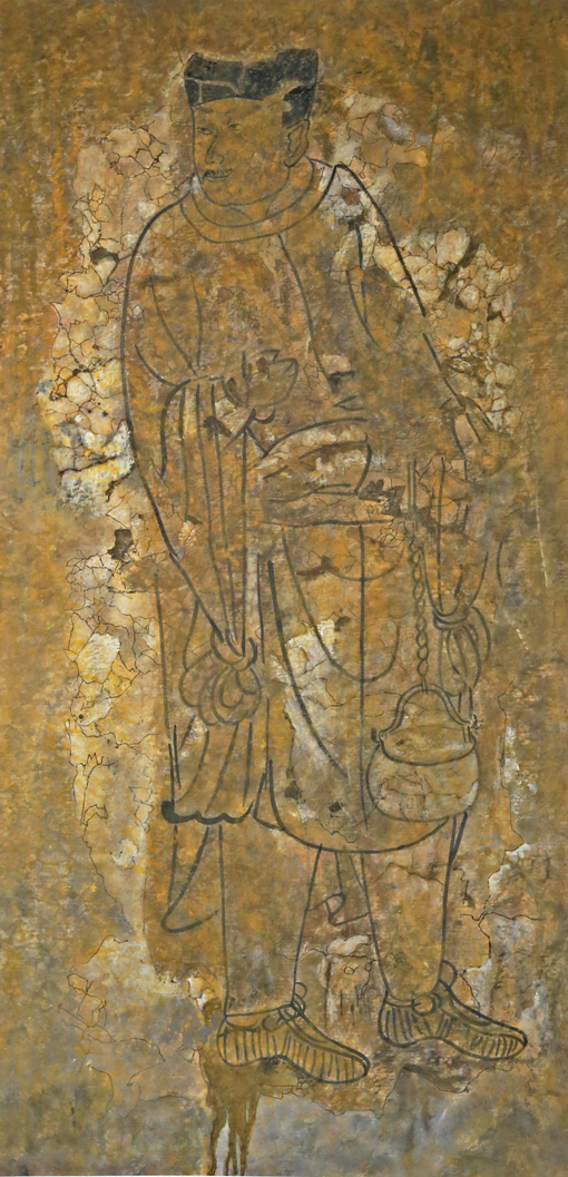 《出行图》 辽代墓室壁画 161x80cm