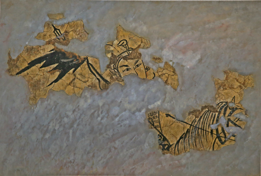 《骑士》 辽代墓室壁画 98x64cm