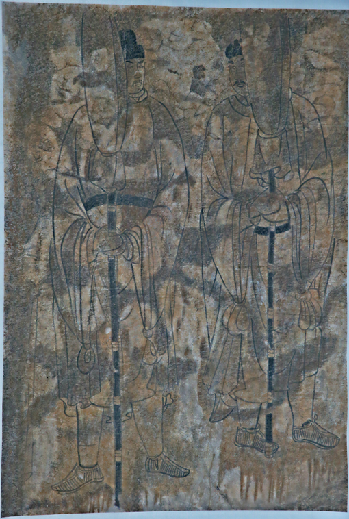 《出行图》 辽代墓室壁画 127.5x17.5cm