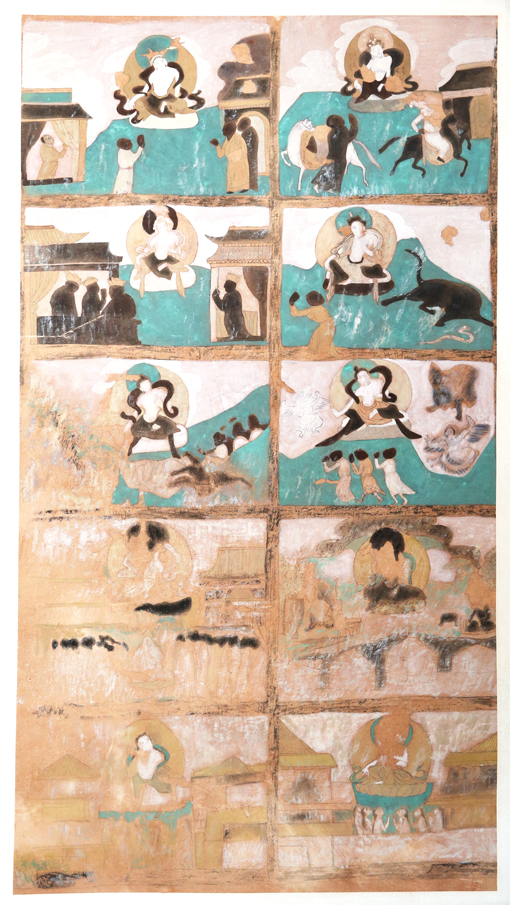 《度母图》 阿尔寨石窟壁画 90x159cm