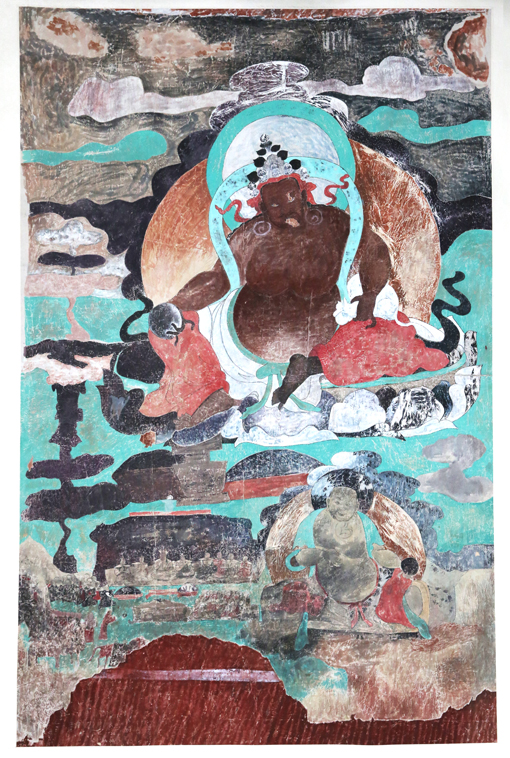 《生灵神及成吉思汗家族图》 阿尔寨石窟壁画 162x241cm